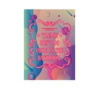 Hippowarehouse please don't do coke in the bathroom Printed Poster A4 Wall Art Design Classroom Room Gym Office Décor