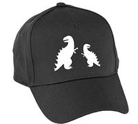 Hippowarehouse Pocket Dinosaur Fight Baseball Cap hat Premium Printed 5 Panel OneSize Adults Black