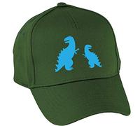 Hippowarehouse Pocket Dinosaur Fight Baseball Cap hat Premium Printed 5 Panel OneSize Adults Bottle Green