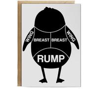 Hippowarehouse Porg meat cuts Birthday Card A5 Personalised with envelope for him for her Funny Cards for Men and Women Blank inside option