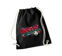Hippowarehouse Portugal Football World Champions Lisbon Graffiti Street Style Drawstring Cotton School Gym Bag 37cm x 46cm, 12 litres