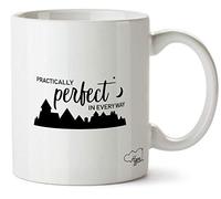 Hippowarehouse Practically Perfect in Every Way Printed Mug Cup Ceramic 10oz