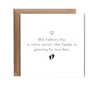 Hippowarehouse Pregnancy announcement this fathers day is extra sweet Personalised Card. 15cm x 15cm with envelope for him for her Funny Cards for Men and Women Blank inside option