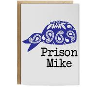 Hippowarehouse Prison Mike Personalised Card A6 with envelope for him for her Funny Cards for Men and Women Blank inside option