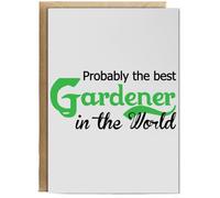 Hippowarehouse Probably The Best Gardener in The World Birthday Card A5 Personalised with envelope for him for her Funny Cards for Men and Women Blank inside option