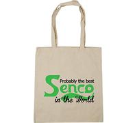 Hippowarehouse Probably The Best Senco In The World Tote Shopping Gym Beach Bag 42cm x38cm, 10 litres