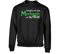 Hippowarehouse Probably The World's Best Mechanic Kids Children's Unisex Jumper Sweatshirt Pullover Black