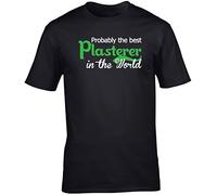 Hippowarehouse Probably The World's Best Plasterer Unisex Short Sleeve t-Shirt (Specific Size Guide in Description) Black