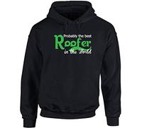 Hippowarehouse Probably The World's Best Roofer Unisex Hoodie Hooded top (Specific Size Guide in Description) Black