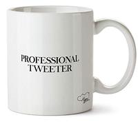 Hippowarehouse Professional Tweeter Mug - Blogger Social Media Tech Gift for Writer Artist Musician | 11oz Ceramic