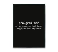 Hippowarehouse Programmer definition - an organism that turns caffeine into software Printed Poster A3 Wall Art Design Classroom Room Gym Office DÃƒ©cor