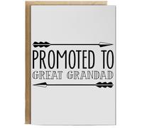 Hippowarehouse Promoted To Great Grandad Birthday Card A5 Personalised with envelope for him for her Funny Cards for Men and Women Blank inside option