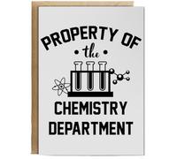 Hippowarehouse Property Of The Chemistry Department Personalised Card A6 with envelope for him for her Funny Cards for Men and Women Blank inside option