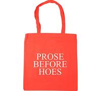 Hippowarehouse Prose Before Hoes Tote Shopping Gym Beach Bag 42cm x38cm, 10 litres