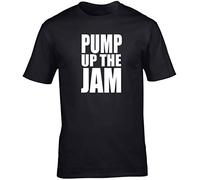 Hippowarehouse Pump Up The Jam Unisex Short Sleeve t-Shirt (Specific Size Guide in Description) Black