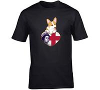 Hippowarehouse Queen Elizabeth and Corgi - Royal Cuteness Unisex Short Sleeve t-Shirt (Specific Size Guide in Description)