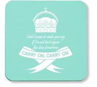 Hippowarehouse Queen Elizabeth - Queen Mercury - Song Lyrics Mama Carry On printed coaster gloss finish durable backing 9cm x 9cm 2 pack