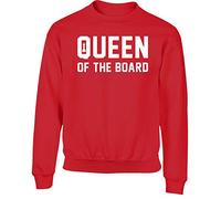 Hippowarehouse Queen of The Board Chess Kids Children's Unisex Jumper Sweatshirt Pullover Red