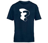 Hippowarehouse Question Mark Block Kids Children's Short Sleeve t-Shirt Navy Blue
