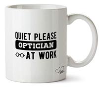 Hippowarehouse Quiet Please Optician at Work Printed Mug Cup Ceramic 10oz