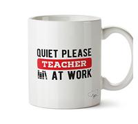 Hippowarehouse Quiet Please Teacher at Work Printed Mug Cup Ceramic 10oz