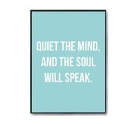 Hippowarehouse Quiet The Mind, and The Soul Will Speak. Printed Poster A4 Wall Art Design Classroom Room Gym Office DÃƒ©cor