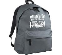 HippoWarehouse Quint's Amity Island Great White Shark Fishing est.1975 Backpack ruck Sack Dimensions: 31 x 42 x 21 cm Capacity: 18 litres