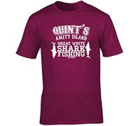 Hippowarehouse Quint's Amity Island Great White Shark Fishing est.1975 Unisex Short Sleeve t-Shirt (Specific Size Guide in Description)