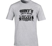 Hippowarehouse Quint's Amity Island Great White Shark Fishing est.1975 Unisex Short Sleeve t-Shirt (Specific Size Guide in Description)