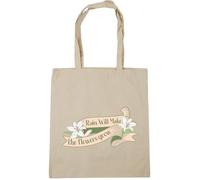 Hippowarehouse Rain will make the flowers grow Tote Shopping Gym Beach Bag 42cm x38cm,10 litres