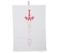 Hippowarehouse Rainbow Dice Sword RPG Gaming Tea Towel Eco Printed Dish Cloth Kitchen accessory 50cmx70cm 100% Cotton