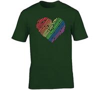 Hippowarehouse Rainbow Heart Unisex Short Sleeve t-Shirt (Specific Size Guide in Description)