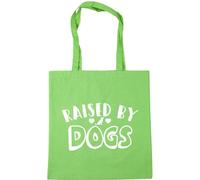 Hippowarehouse Raised by dogs Tote Shopping Gym Beach Bag 42cm x38cm, 10 litres