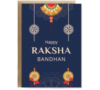 Hippowarehouse Raksha Bandhan event Birthday Card A5 Personalised with envelope for him for her Funny Cards for Men and Women Blank inside option