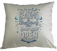 Hippowarehouse Reading is dreaming with your eyes open Printed Accessory Cushion Cover Optional Infill 41x41cm
