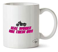 Hippowarehouse Real Women Ride Their Own Motorcycle Motorbike Biker Printed Mug Cup Ceramic 10oz