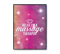 Hippowarehouse Relax I'm A Massage Therapist Printed Poster Wall Art Design Classroom Room Gym Office Décor Frame not included