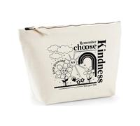 Hippowarehouse Remember Choose Kindness Positive Affirmation Flowers Printed Make up Cosmetic wash Bag 18x19x9cm