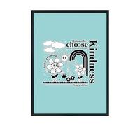 Hippowarehouse Remember choose kindness positive affirmation flowers Printed Poster A3 Wall Art Design Classroom Room Gym Office Décor