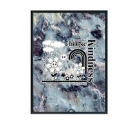 Hippowarehouse Remember choose kindness positive affirmation flowers Printed Poster A3 Wall Art Design Classroom Room Gym Office Décor