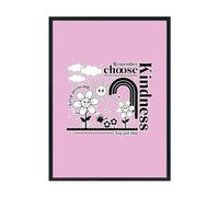 Hippowarehouse Remember choose kindness positive affirmation flowers Printed Poster A3 Wall Art Design Classroom Room Gym Office Décor