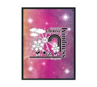 Hippowarehouse Remember choose kindness positive affirmation flowers Printed Poster A3 Wall Art Design Classroom Room Gym Office Décor
