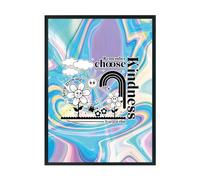 Hippowarehouse Remember choose kindness positive affirmation flowers Printed Poster A3 Wall Art Design Classroom Room Gym Office Décor