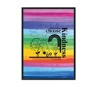 Hippowarehouse Remember choose kindness positive affirmation flowers Printed Poster A3 Wall Art Design Classroom Room Gym Office Décor