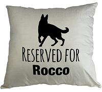 Hippowarehouse Reserved for German Shepherd dog name Puppy Breed Animal Lover House Pet Family Member Printed Accessory Cushion Cover Optional Infill 41x41cm