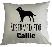 Hippowarehouse Reserved for Labrador dog name Puppy Breed Animal Lover House Pet Family Member Printed Accessory Cushion Cover Optional Infill 41x41cm