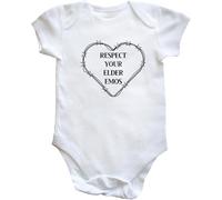 Hippowarehouse Respect your elder emos baby vest bodysuit (short sleeve) boys girls