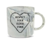 Hippowarehouse Respect Your Elder emos Printed Mug Various Colour Options Ceramic Cup Kitchenware 11oz