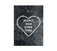 Hippowarehouse Respect your elder emos Printed Poster A4 Wall Art Design Classroom Room Gym Office Décor
