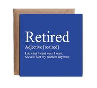 Hippowarehouse Retired Definition I Do What I Want Personalised Card. 15cm x 15cm with envelope for him for her Funny Cards for Men and Women Blank inside option